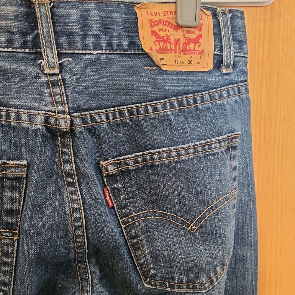 Levi's Blue Slim Straight Jeans Classic Style - Picture 2 of 3